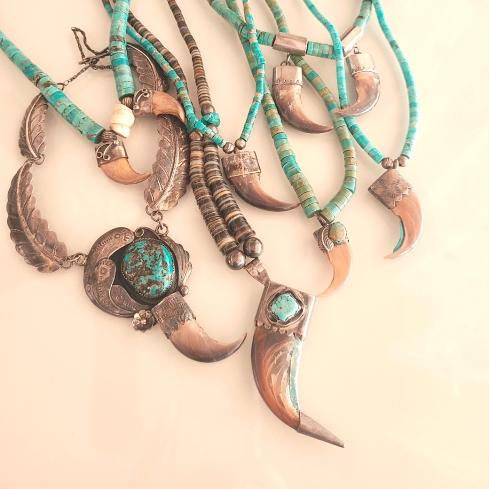 Vintage 1960's Native American Genuine Turquoise Necklace
